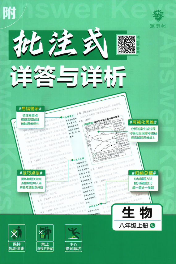 2025初中必刷题-8上-生物（人教版）批注式详答与详析